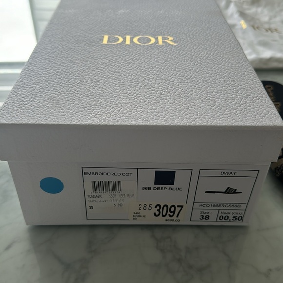 Christian Dior slides deep blue size 38 - Picture 2 of 4